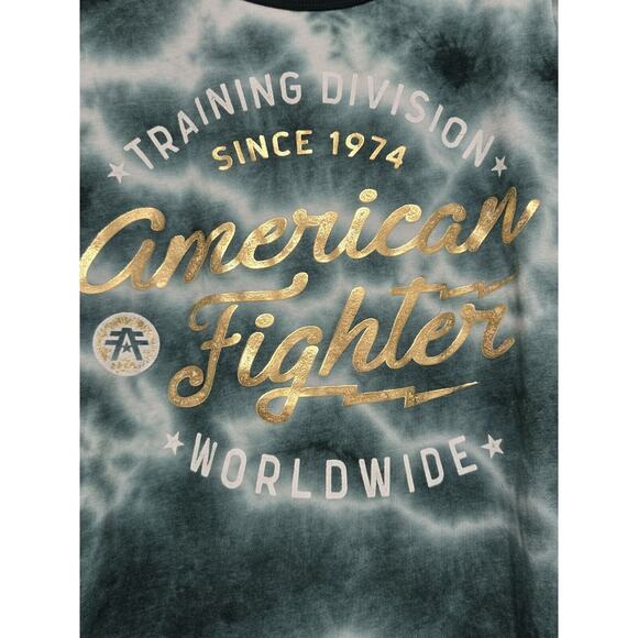 American Fighter By Affliction~Sz M~Stinger Women Green Tee~Gold Foil~Never Worn - Picture 3 of 11